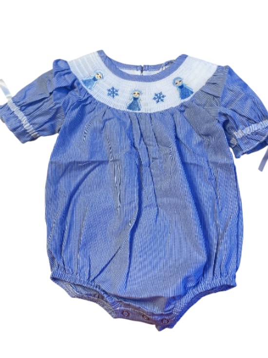 Rylee Faith Designs Other - Rylee Faith Designs Smocked Striped Elsa Bubble Ribboned Sleeve NWT size 18 mths
